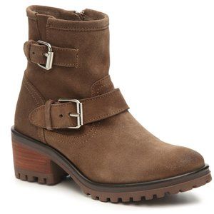 Steve Madden Brown Suede Buckle Ankle Boots